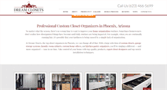 Desktop Screenshot of dreamclosetsaz.com